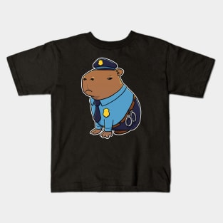 Capybara Police Costume Kids T-Shirt